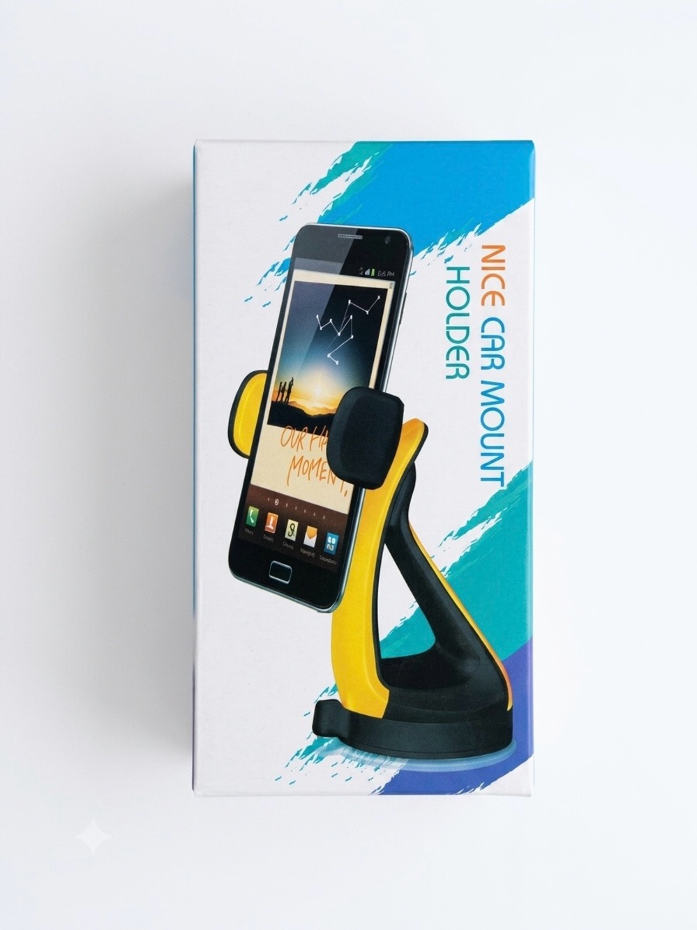 Car Mount Holder - White & Blue Phone Cradle